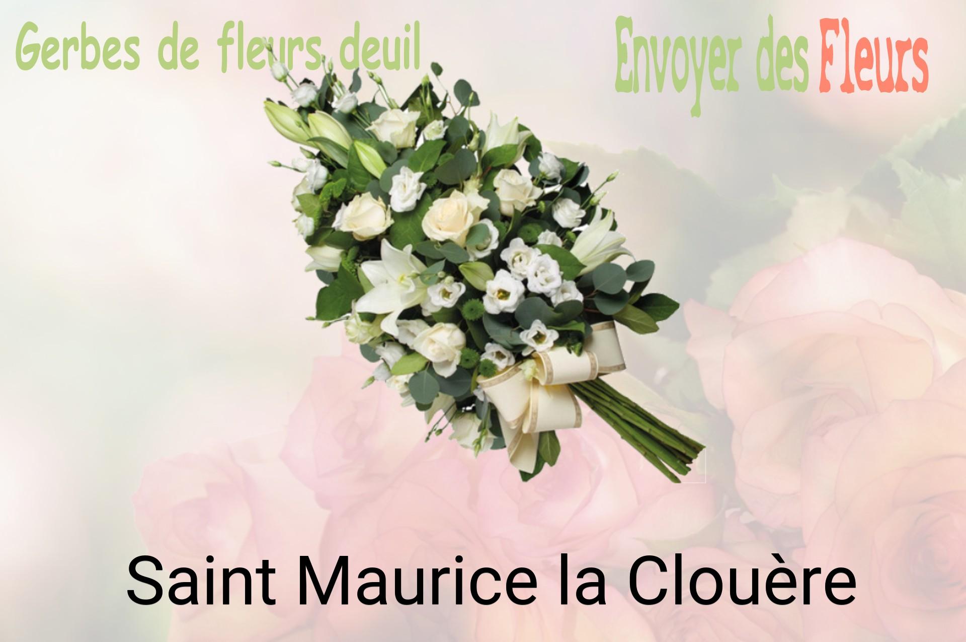 Gerbe de fleurs de deuil livrée à Saint-Maurice-la-Clouère